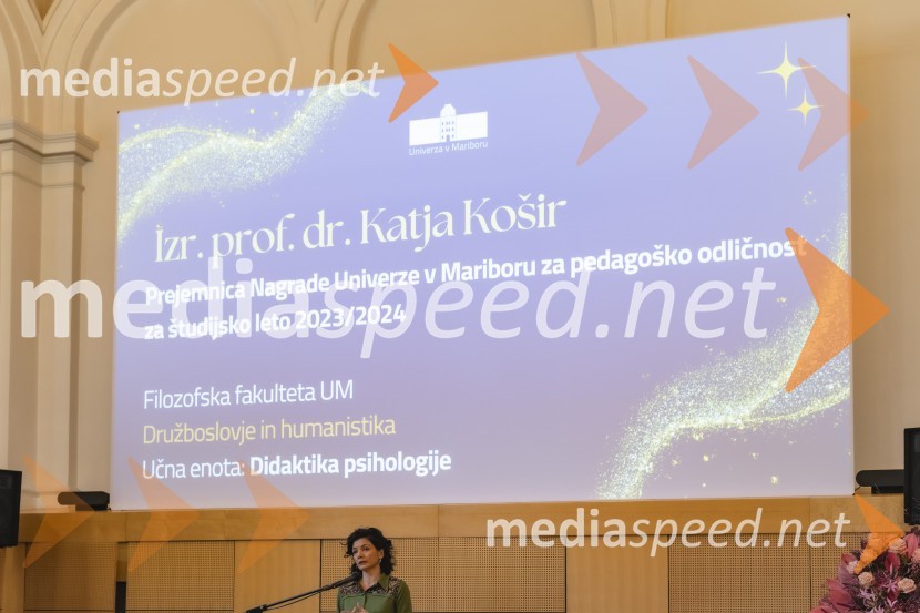 izr. prof. dr. Katja Košir, Filozofska fakulteta UMPodelitev Nagrade Univerze v Mariboru za pedagoško odličnost za študijsko leto 2023/2024