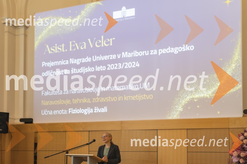  Eva Veler, biologinjaPodelitev Nagrade Univerze v Mariboru za pedagoško odličnost za študijsko leto 2023/2024