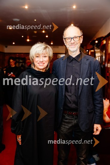  Romana Krajnčan, pevka;  Lojze  Krajnčan, dirigent Big Banda RTV Slovenija Premiera Woyzeck v Prešernovem gledališču Kranj