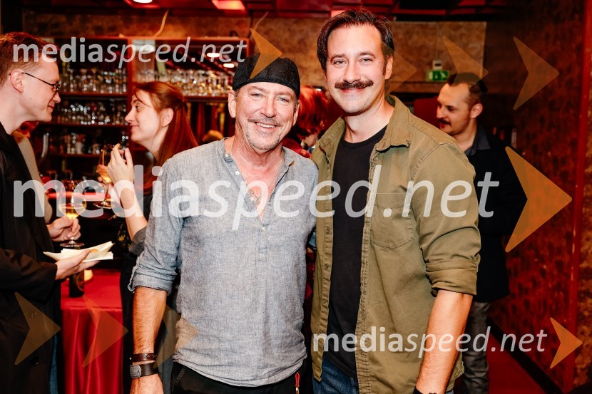  Ciril Roblek, inspicient PGK;  Miha Rodman, igralecPremiera Woyzeck v Prešernovem gledališču Kranj