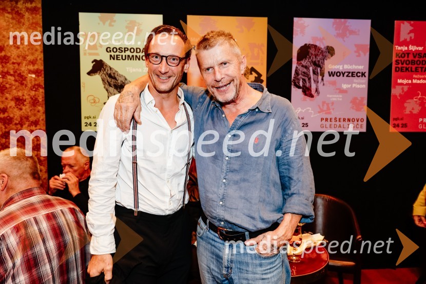  Marko  Mandić, igralec;  Borut  Veselko, igralecPremiera Woyzeck v Prešernovem gledališču Kranj