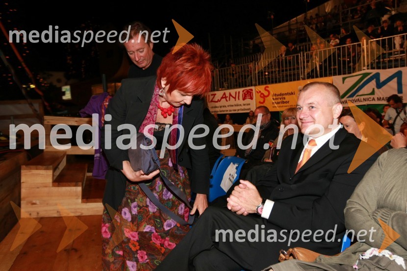 Vladimir Rukavina Gogo, direktor Narodnega doma Maribor ter direktor Festivala Lent, Majda Širca, ministrica za kulturo in Franc Kangler, župan Mestne občine Maribor17. Festival Lent 2009, otvoritveni vikend