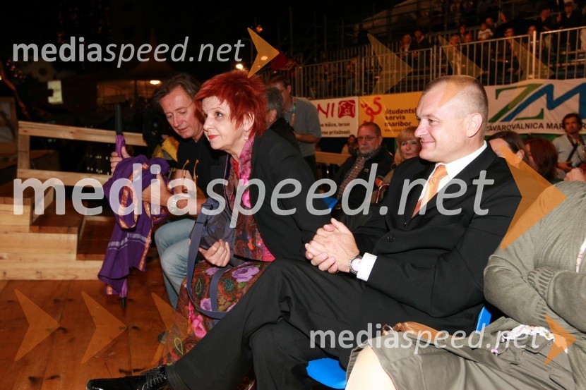Vladimir Rukavina Gogo, direktor Narodnega doma Maribor ter direktor Festivala Lent, Majda Širca, ministrica za kulturo in Franc Kangler, župan Mestne občine Maribor17. Festival Lent 2009, otvoritveni vikend