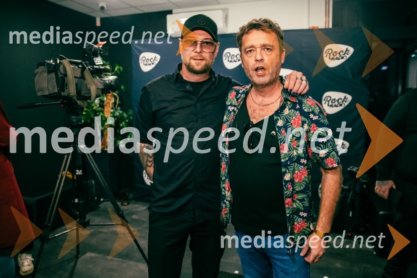  Tomi Meglič, glasbenik, pevec skupine Siddharta;  Gregor Skočir, pevec skupine Big Foot MamaRock Radio praznoval 10 let čistega rocka