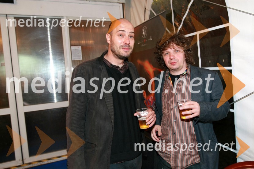Rene Mavrin, nekdanji direktor Mestnega gledališča Ptuj in Matjaž Latin, režiser17. Festival Lent 2009, otvoritveni vikend