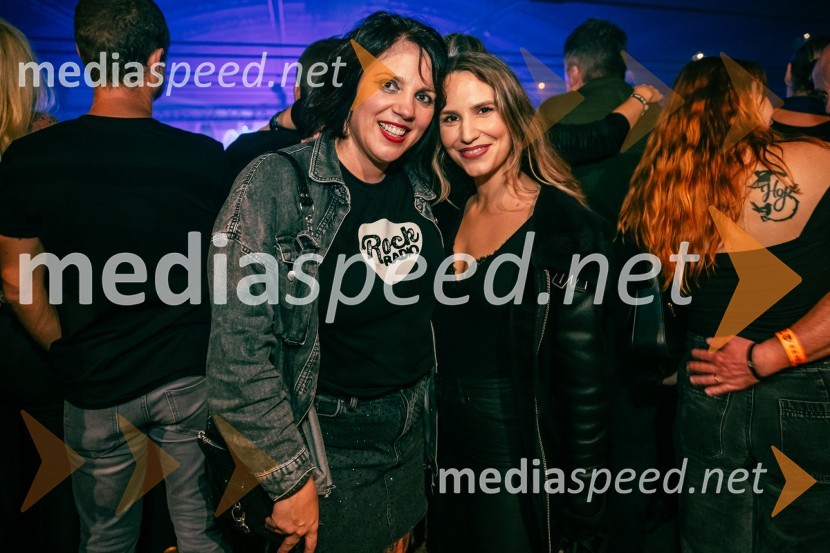  Petra Simončič, direktorica projektov, Next Media d.o.o.;  Špela Škofič, igralkaRock Radio praznoval 10 let čistega rocka