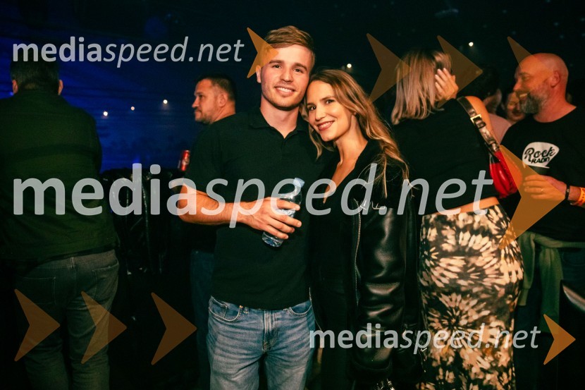  Klemen Kopina, speaker, MC;  Špela Škofič, igralkaRock Radio praznoval 10 let čistega rocka