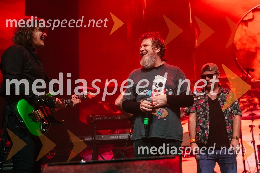  Bor Zuljan, kitarist, Šank rock;  Tomislav  Jovanović - Tokac, pevec skupine Dan D;  Grega Skočir, pevec, Big Foot MamaRock Radio praznoval 10 let čistega rocka