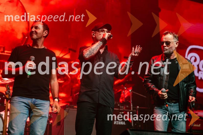  Jernej Dirnbek - Dimek, skupina MI2;  Tomi Meglič, glasbenik, pevec skupine Siddharta; dr. Tone Kregar, zgodovinar, pevec Mi2, direktor Muzeja novejše zgodovine CeljeRock Radio praznoval 10 let čistega rocka