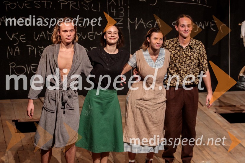  Marko Rafolt, igralec;  Alja Krhin, igralka;  Neža Dvorščak, igralka;  Jure Šimonka, igralecBalada o trobenti in oblaku, premiera v Mini teatru