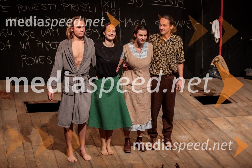  Marko Rafolt, igralec;  Alja Krhin, igralka;  Neža Dvorščak, igralka;  Jure Šimonka, igralecBalada o trobenti in oblaku, premiera v Mini teatru