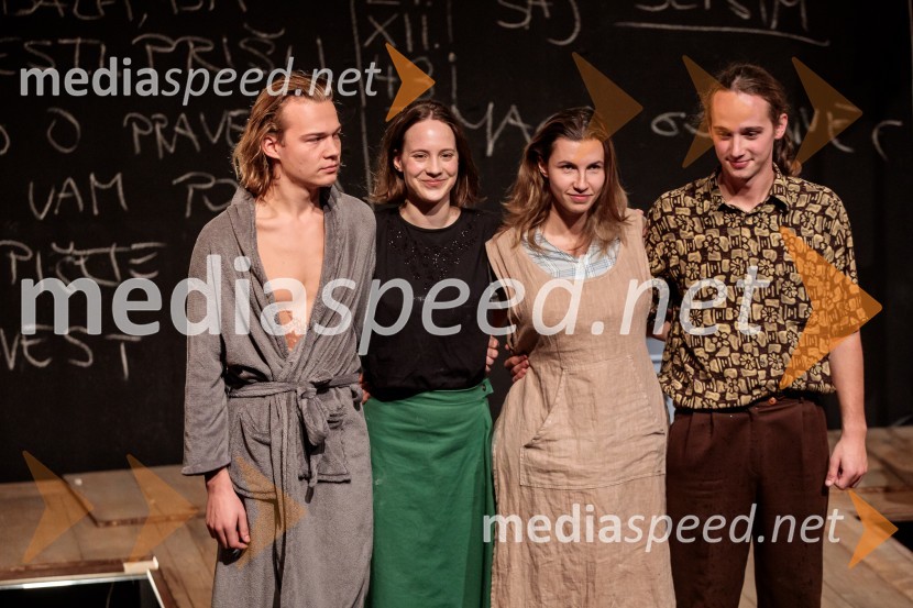  Marko Rafolt, igralec;  Alja Krhin, igralka;  Neža Dvorščak, igralka;  Jure Šimonka, igralecBalada o trobenti in oblaku, premiera v Mini teatru