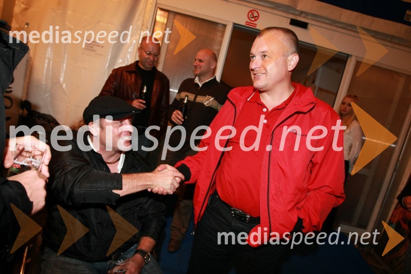 Robi Krček, glasbenik in Franc Kangler, župan Mestne občine Maribor17. Festival Lent 2009, otvoritveni vikend