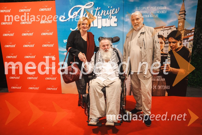  Ksenija Benedetti, predavateljica, muzikologinja, pianistka in nekdanja vodja Protokola Republike Slovenije;  Vinci Vogue Anžlovar, scenarist;  Boris Cavazza, igralecTartinijev ključ, velika premiera v Cineplexx Ljubljana