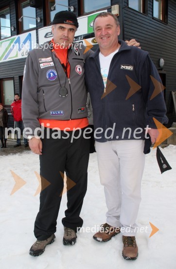 Marjan Podlesnik, organizator prireditve in Martin Strel, ultramaratonski plavalecSnežna kraljica 2006