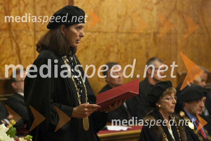 Prof. dr. Aleksandra Kanjuo Mrčela, prodekanja Fakultete za družbene vedePromocija doktorjev znanosti Univerze v Ljubljani, 30. junij 2009