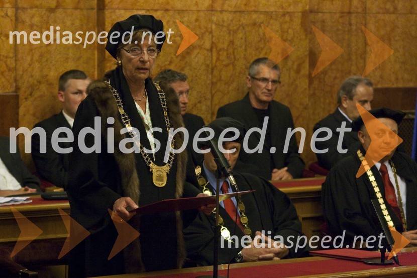 Prof. dr. Andreja Kocijančič, rektorica Univerze v LjubljaniPromocija doktorjev znanosti Univerze v Ljubljani, 30. junij 2009