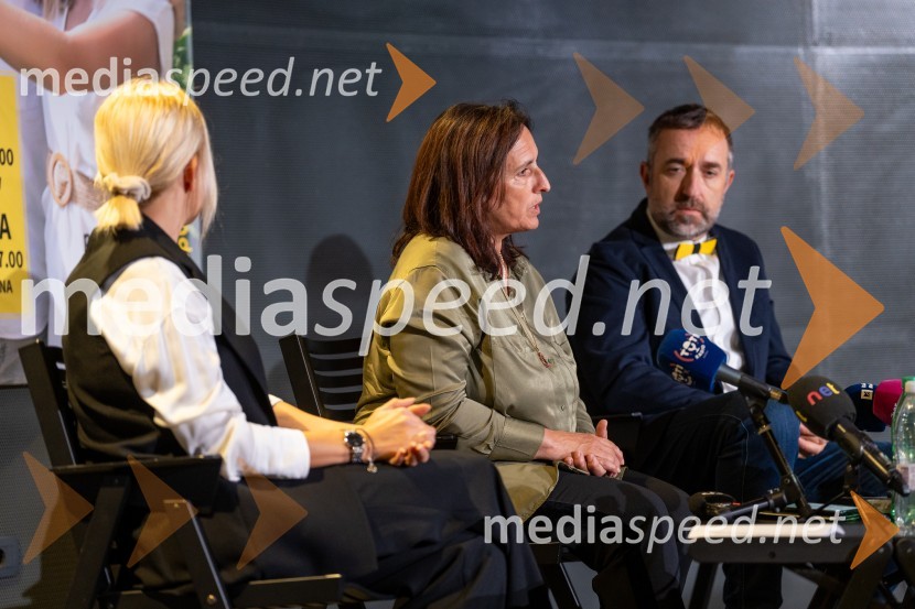  Leonida Gregorič, vodja laboratorija, Kmetijsko gozdarski zavod Maribor;  Borut  Cvetko, kreativni direktor, Mediaspeed d.o.o.PUBEC 2024, novinarska konferenca