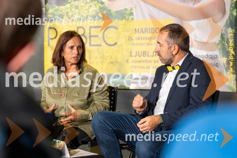  Leonida Gregorič, vodja laboratorija, Kmetijsko gozdarski zavod Maribor;  Borut  Cvetko, kreativni direktor, Mediaspeed d.o.o.PUBEC 2024, novinarska konferenca
