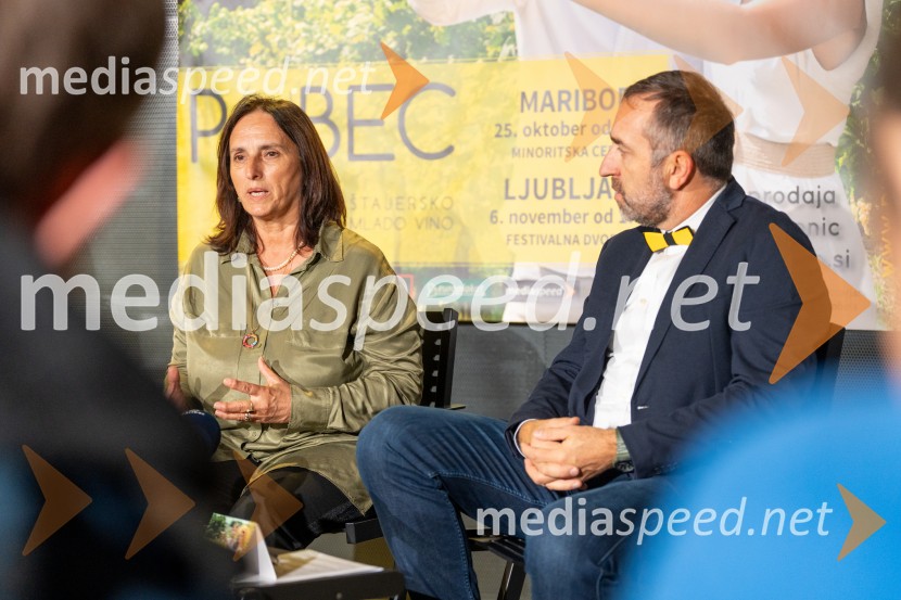  Leonida Gregorič, vodja laboratorija, Kmetijsko gozdarski zavod Maribor;  Borut  Cvetko, kreativni direktor, Mediaspeed d.o.o.PUBEC 2024, novinarska konferenca