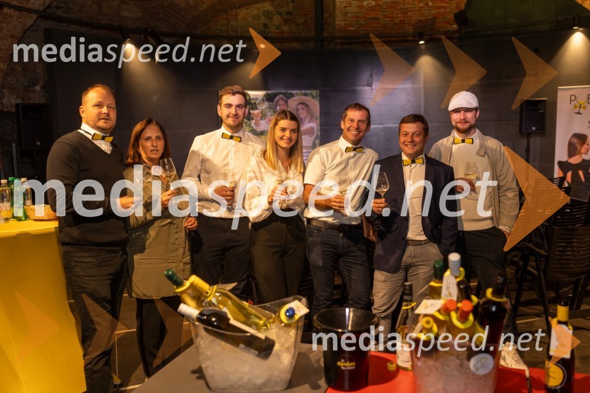  Igor Domadenik, Puklavec family wines;  Leonida Gregorič, vodja laboratorija, Kmetijsko gozdarski zavod Maribor;  Adam  Valdhuber, Vino Valdhuber;  Maruša Mukenauer, Vino Mukenauer;  Matija  Jagrič, Hiša vin Emino;  Samo Krajnc, Vino Krajnc;  Vid  Valdhuber, Vino FalotPUBEC 2024, novinarska konferenca