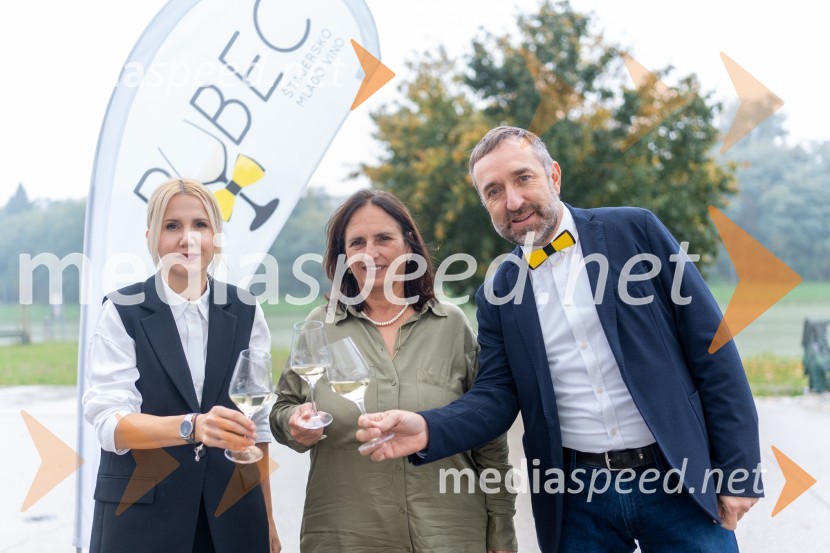  Natalija Cvetko, Mediaspeed d.o.o.;  Leonida Gregorič, vodja laboratorija, Kmetijsko gozdarski zavod Maribor;  Borut  Cvetko, kreativni direktor, Mediaspeed d.o.o.PUBEC 2024, novinarska konferenca