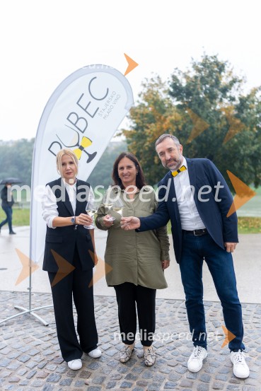  Natalija Cvetko, Mediaspeed d.o.o.;  Leonida Gregorič, vodja laboratorija, Kmetijsko gozdarski zavod Maribor;  Borut  Cvetko, kreativni direktor, Mediaspeed d.o.o.PUBEC 2024, novinarska konferenca