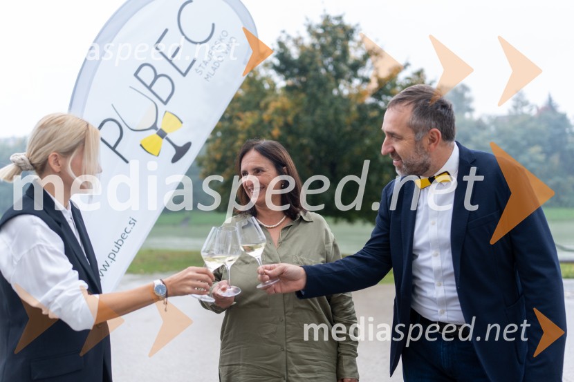  Natalija Cvetko, Mediaspeed d.o.o.;  Leonida Gregorič, vodja laboratorija, Kmetijsko gozdarski zavod Maribor;  Borut  Cvetko, kreativni direktor, Mediaspeed d.o.o.PUBEC 2024, novinarska konferenca