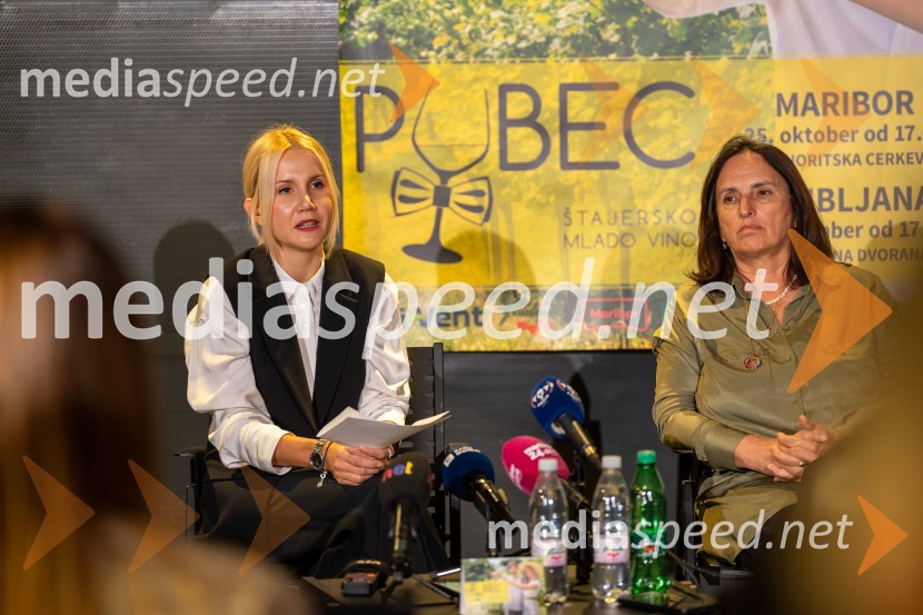  Natalija Cvetko, Mediaspeed d.o.o.;  Leonida Gregorič, vodja laboratorija, Kmetijsko gozdarski zavod MariborPUBEC 2024, novinarska konferenca