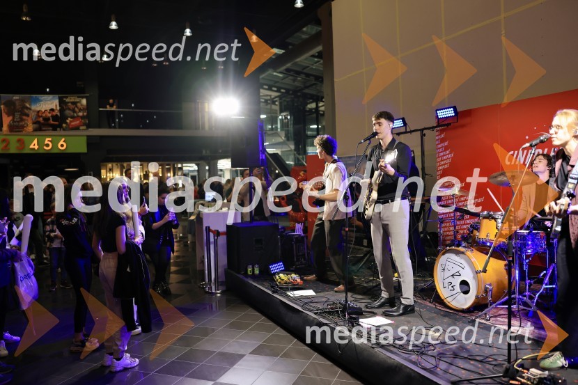  Filip Vidušin, glasbena skupina LPSTartinijev ključ, premiera mladinskega filma v Cineplexx Celje