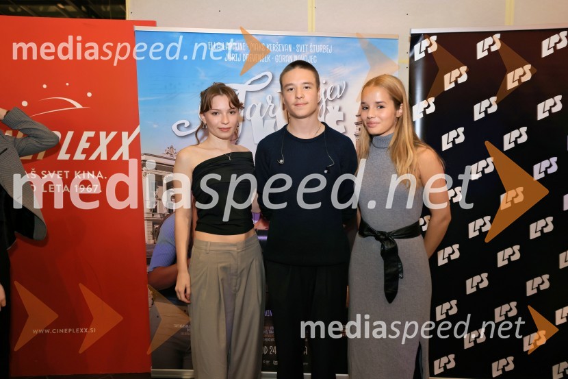  Maks Kerševan, igralka;  Svit Šturbej;  Ella Lapajne, igralkaTartinijev ključ, premiera mladinskega filma v Cineplexx Celje