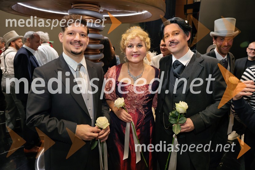  Iztok Kocen, dirigent;  Andreja Zakonjšek Krt, sopranistka;  Sebastijan Čelofiga, baritonist, operni pevecMož, ki je ukrotil strelo: Genialni izumi Nikole Tesle, premiera v Operi in Baletu SNG Maribor