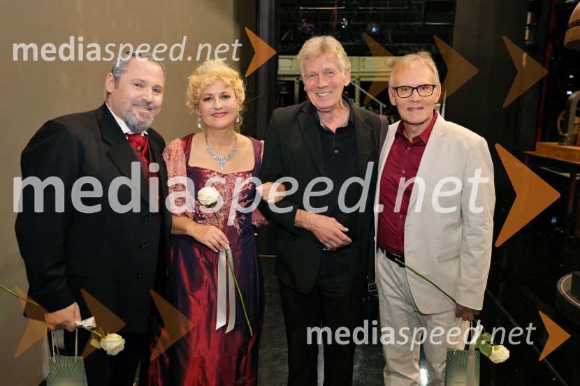  Jaki Jurgec, operni solist;  Andreja Zakonjšek Krt, sopranistka;  Bojan Maroševič, igralec;  Robert Mraček, skladatelj in libretist predstaveMož, ki je ukrotil strelo: Genialni izumi Nikole Tesle, premiera v Operi in Baletu SNG Maribor