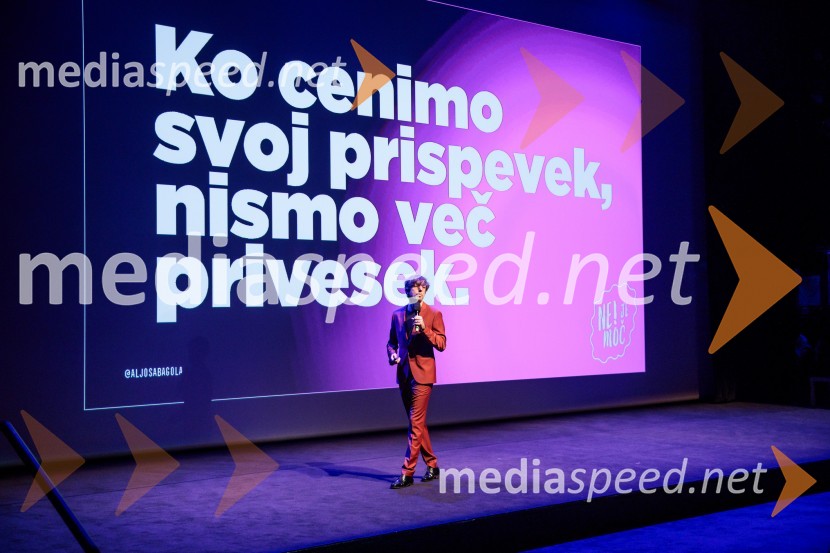  Aljoša Bagola, kreativni direktor, kolumnist, predavatelj in knjižni avtorAljoša Bagola, Ne! je moč, dogodek ob izidu knjige