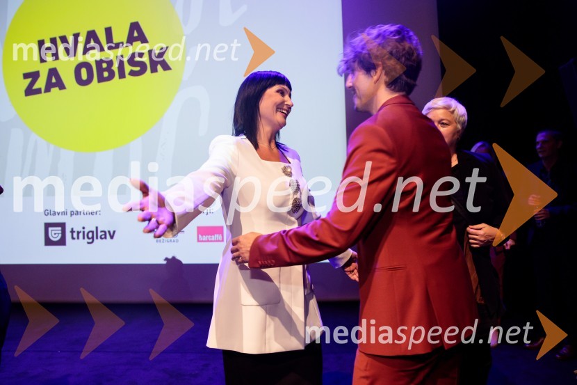  Karmen Pangos, poslovna direktorica, Perutnina Ptuj d.o.o.;  Aljoša Bagola, kreativni direktor, kolumnist, predavatelj in knjižni avtorAljoša Bagola, Ne! je moč, dogodek ob izidu knjige