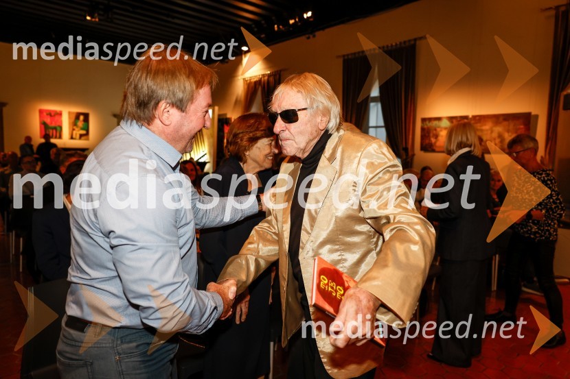  Bojan Križaj, nekdanji smučar;  Tone Fornezzi - Tof, novinarSlovesnost ob obeležitvi življenjskega jubileja Antona Fornezzija Tofa