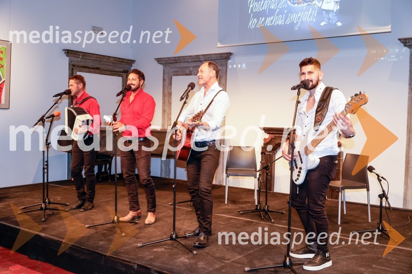  Matjaž Končan, skupina Čuki;  Jernej Tozon, pevec, skupina Čuki;  Jože Potrebuješ, skupina Čuki;  Miha Novak, skupina ČukiSlovesnost ob obeležitvi življenjskega jubileja Antona Fornezzija Tofa