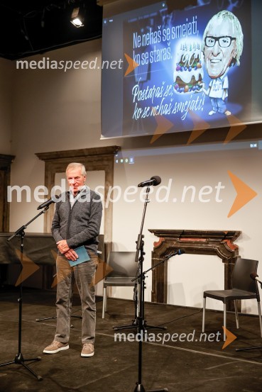  Janez Čadež, nekdanji generalni direktor RTV SLOSlovesnost ob obeležitvi življenjskega jubileja Antona Fornezzija Tofa