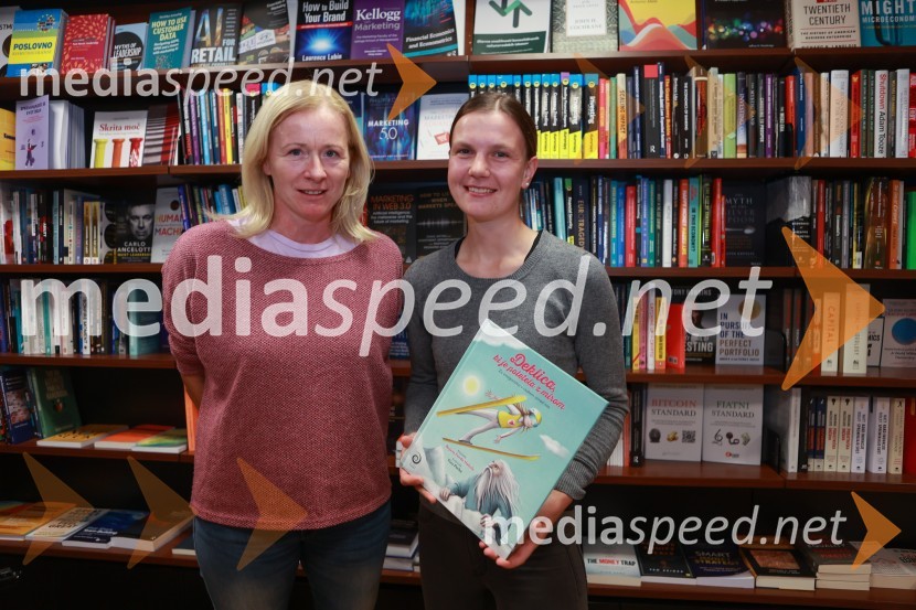  Polona Bertoncelj, novinarka RTV Slovenija;  Ema  Klinec, smučarska skakalkaPredstavitev pravljice Deklica, ki je poletela z mirom in srečanje s smučarsko skakalko Emo Klinec