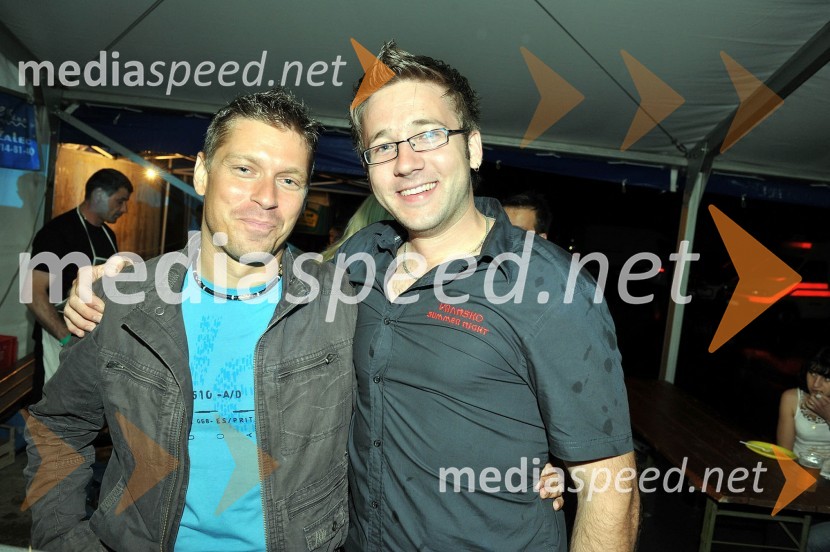 Valentin Hajdinjak, vodja oddelka za odnose z javnostmi Zdravniške zbornice Slovenije in Alex Reberšek, organizator Vransko Summer NightVransko summer night 2009