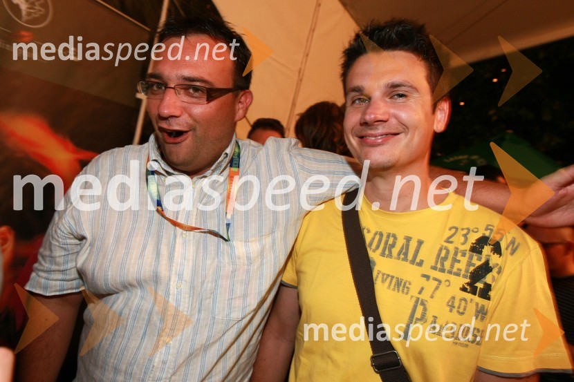 Boštjan Zagorac, nekdanji poslanec in Aljoša Peršak, urednik Mariborske kronike časnika VečerDogajanje na 17. Festivalu Lent 2009