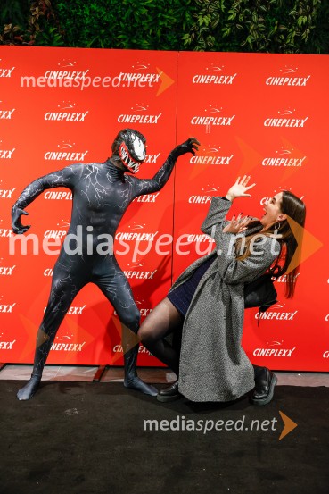  Matic  Gaiser, cosplayer, costumer;  Lucija BurgarVečer superjunakov s filmom Venom 3: Zadnji ples v Cineplexx Ljubljana