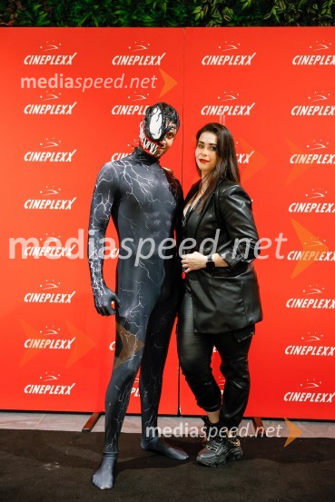  Matic  Gaiser, cosplayer, costumer;  Simona Bračun Rok, CineplexxVečer superjunakov s filmom Venom 3: Zadnji ples v Cineplexx Ljubljana