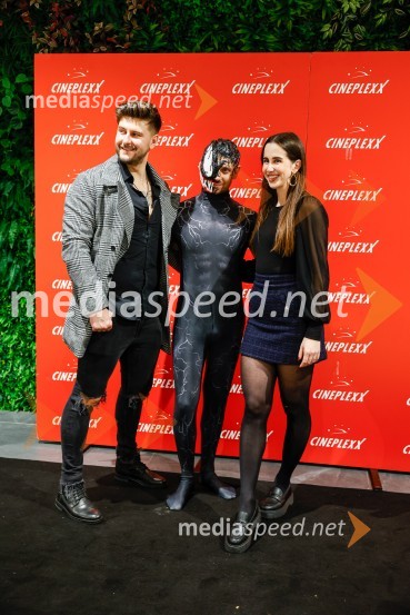  Jan Potrč, glasbenik;  Matic  Gaiser, cosplayer, costumer;  Matic  Gaiser, cosplayer, costumerVečer superjunakov s filmom Venom 3: Zadnji ples v Cineplexx Ljubljana