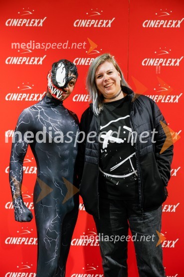  Matic  Gaiser, cosplayer, costumer;  Tanja Divac, novinarkaVečer superjunakov s filmom Venom 3: Zadnji ples v Cineplexx Ljubljana