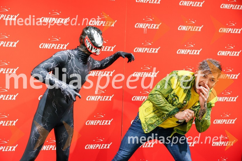  Matic  Gaiser, cosplayer, costumer;  Klemen Bunderla, radijski voditelj, radio AktualVečer superjunakov s filmom Venom 3: Zadnji ples v Cineplexx Ljubljana