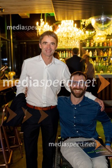 dr. Franci Petek, nekdanji smučarski skakalec in nekdanji direktor SZS;  Gal Jakič, nekdanji paraolimpijecSvečana prireditev ob začetku prodaje vstopnic za tekme FIS in IBU svetovnega pokala