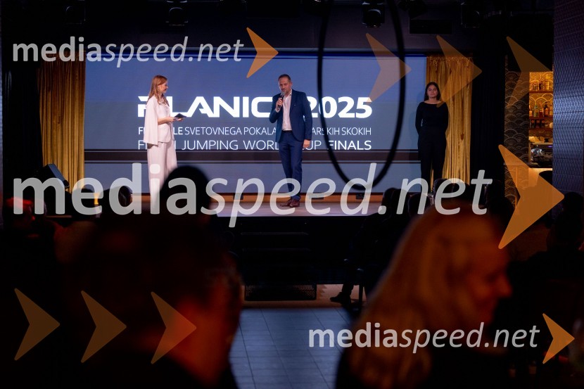  Klara Eva Kukovičič;  Tomaž Šušteršič, generalni sekretar organizacijskega komiteja Planica;  ... Svečana prireditev ob začetku prodaje vstopnic za tekme FIS in IBU svetovnega pokala