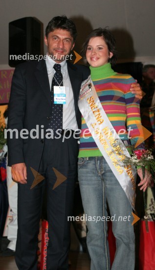 Bogdan Barovič, poslanec SNS in Valentina Pirih iz Nove Gorice - 2. spremljevalkaSnežna kraljica 2006
