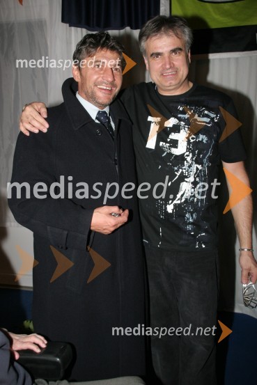 Bogdan Barovič, poslanec SNS in Marjan Podlesnik, organizator prireditveSnežna kraljica 2006